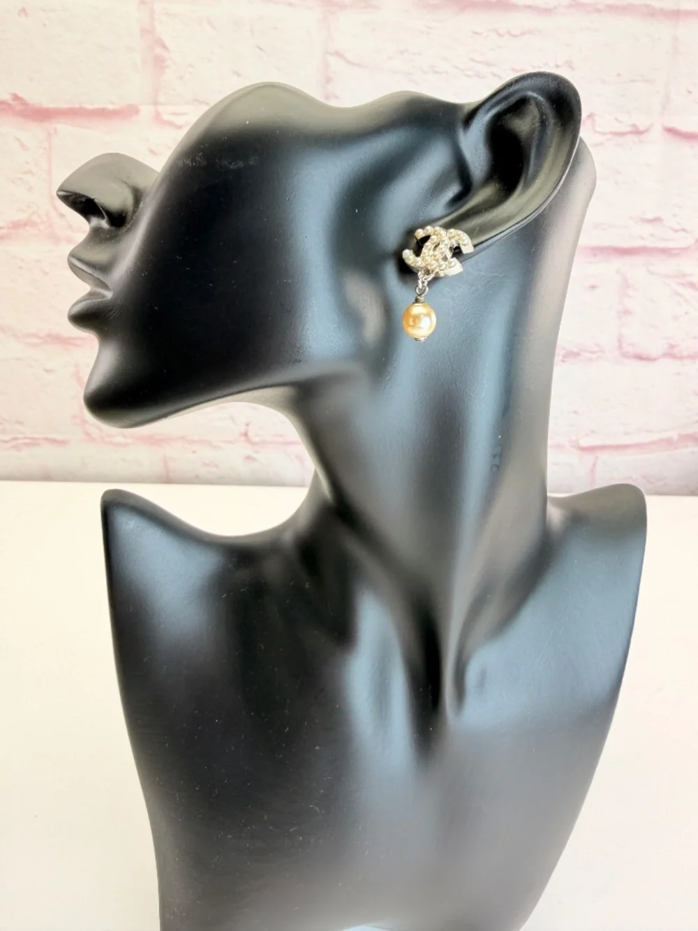 Chanel Pearl CC Drop Earrings